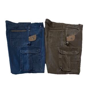 Wrangler Riggs Carpenter Cargo Pants Workwear 40x32 Mens Lot Of 2 Double Knee